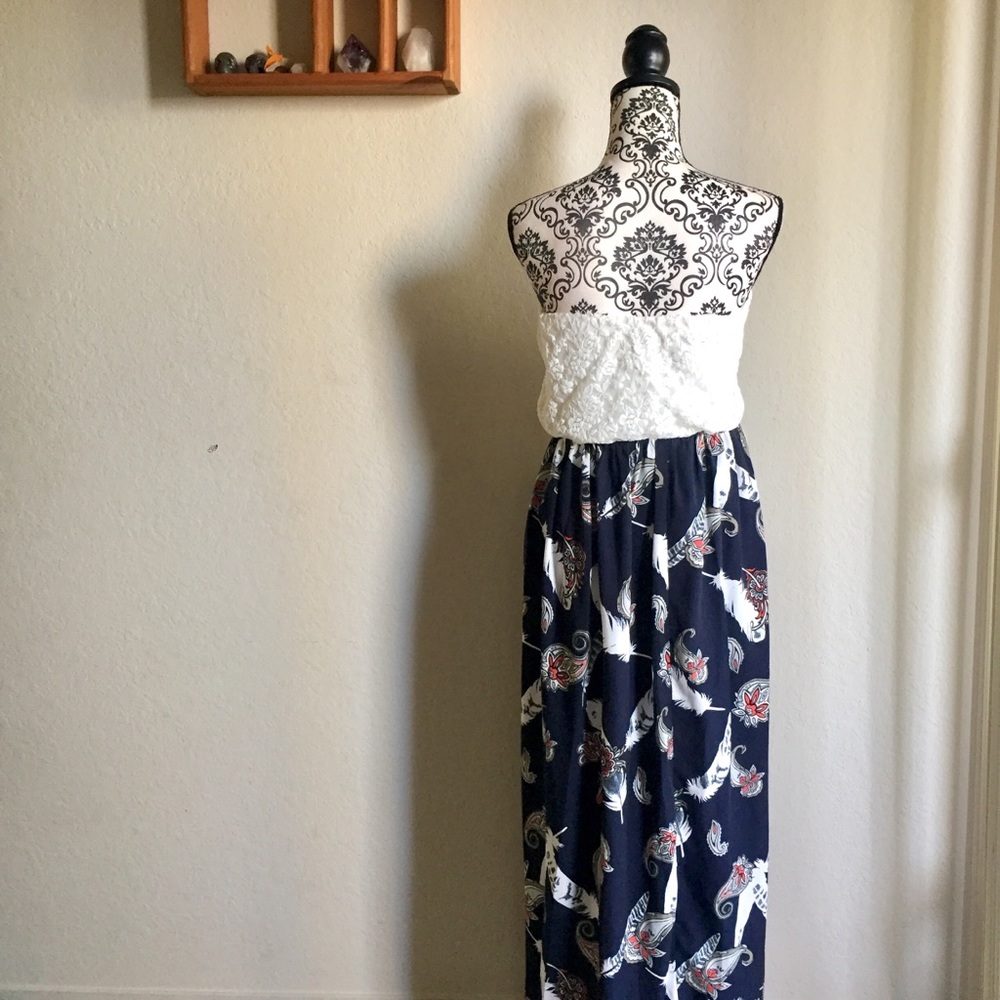 Lace strapless dress